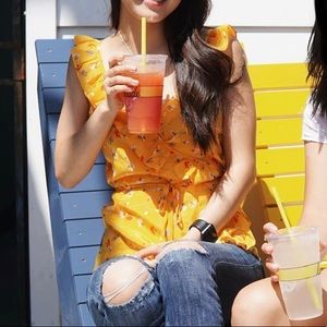 Madewell Wrap Blouse Tank with Flowers